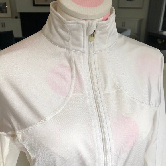 Lululemon Vintage Full Zip Running Jacket w Mesh Sides Back Zip Pockets Size 10 - Picture 5 of 13